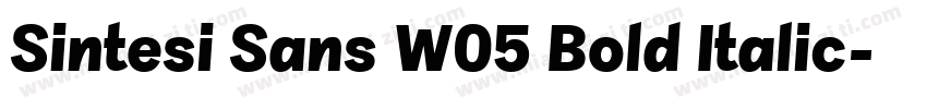 Sintesi Sans W05 Bold Italic字体转换